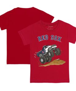 Toddler Boston Red Sox Tiny Turnip Red Monster Truck T-Shirt
