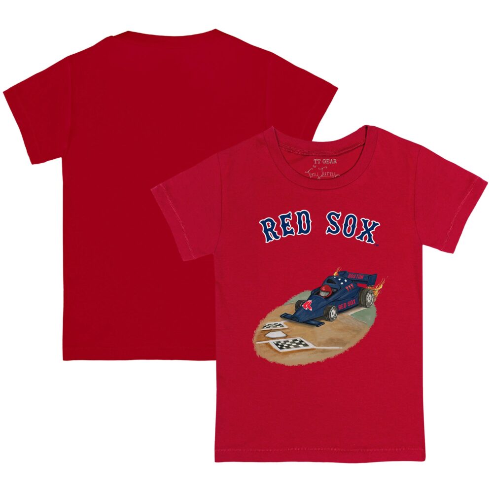 Toddler Boston Red Sox Tiny Turnip Red Race Car T-Shirt