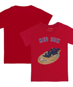 Toddler Boston Red Sox Tiny Turnip Red Race Car T-Shirt