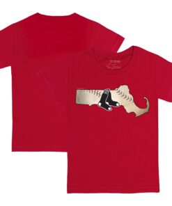 Toddler Boston Red Sox Tiny Turnip Red State Outline T-Shirt