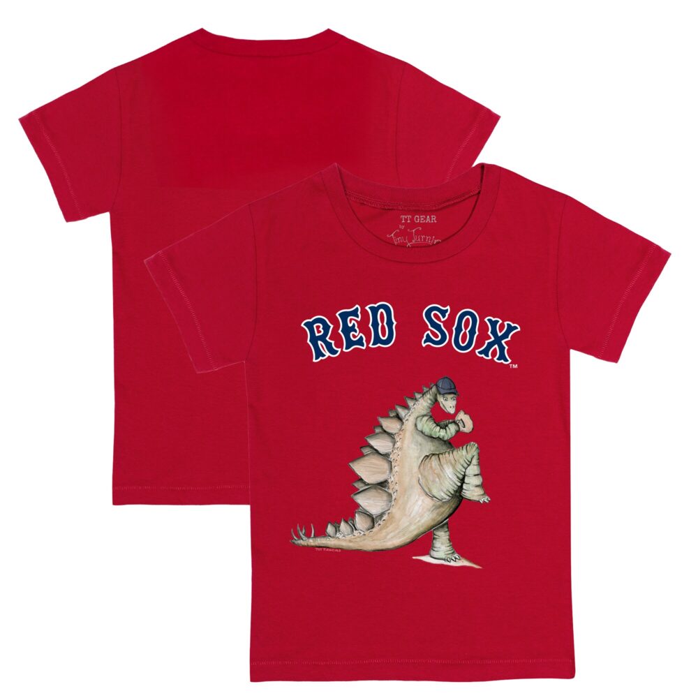 Toddler Boston Red Sox Tiny Turnip Red Stega T-Shirt