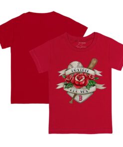 Toddler Boston Red Sox Tiny Turnip Red Tattoo Rose T-Shirt