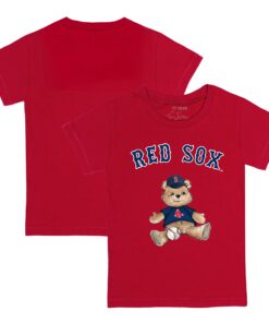 Toddler Boston Red Sox Tiny Turnip Red Teddy Boy T-Shirt