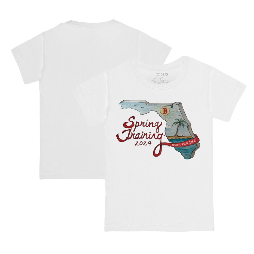 Toddler Boston Red Sox Tiny Turnip White 2024 Spring Training Grapefruit League T-Shirt