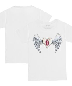 Toddler Boston Red Sox Tiny Turnip White Angel Wings T-Shirt