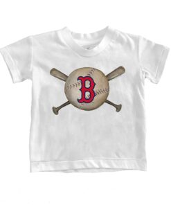 Toddler Boston Red Sox Tiny Turnip White Baseball Crossbats T-Shirt