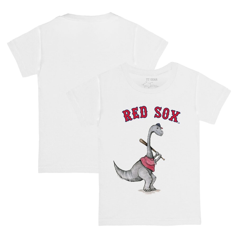 Toddler Boston Red Sox Tiny Turnip White Bronto T-Shirt
