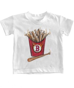 Toddler Boston Red Sox Tiny Turnip White Hot Bats T-Shirt