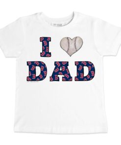 Toddler Boston Red Sox Tiny Turnip White I Love Dad T-Shirt