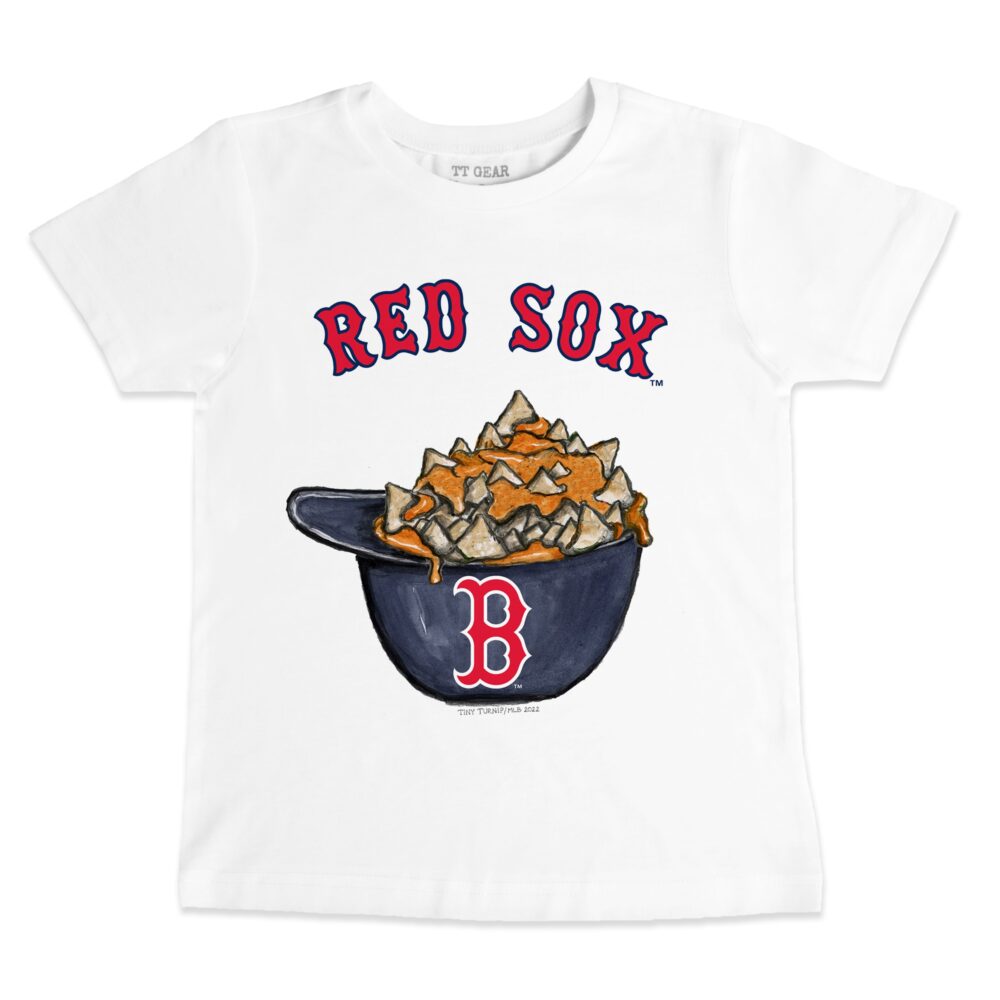 Toddler Boston Red Sox Tiny Turnip White Nacho Helmet T-Shirt