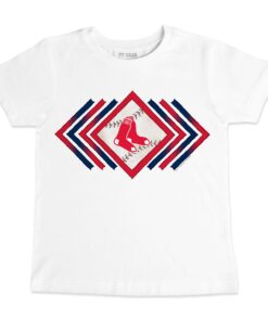 Toddler Boston Red Sox Tiny Turnip White Prism Arrows T-Shirt