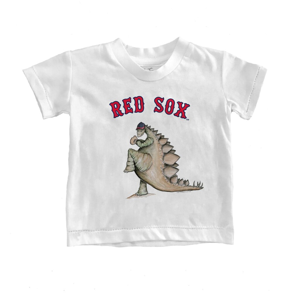 Toddler Boston Red Sox Tiny Turnip White Stega T-Shirt