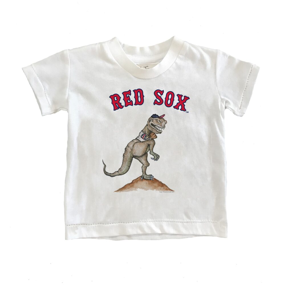 Toddler Boston Red Sox Tiny Turnip White TT Rex T-Shirt