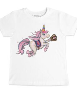 Toddler Boston Red Sox Tiny Turnip White Unicorn T-Shirt