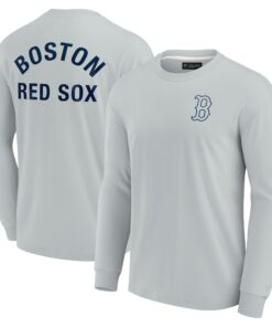 Unisex Boston Red Sox  Signature Gray Elements Super Soft Long Sleeve T-Shirt