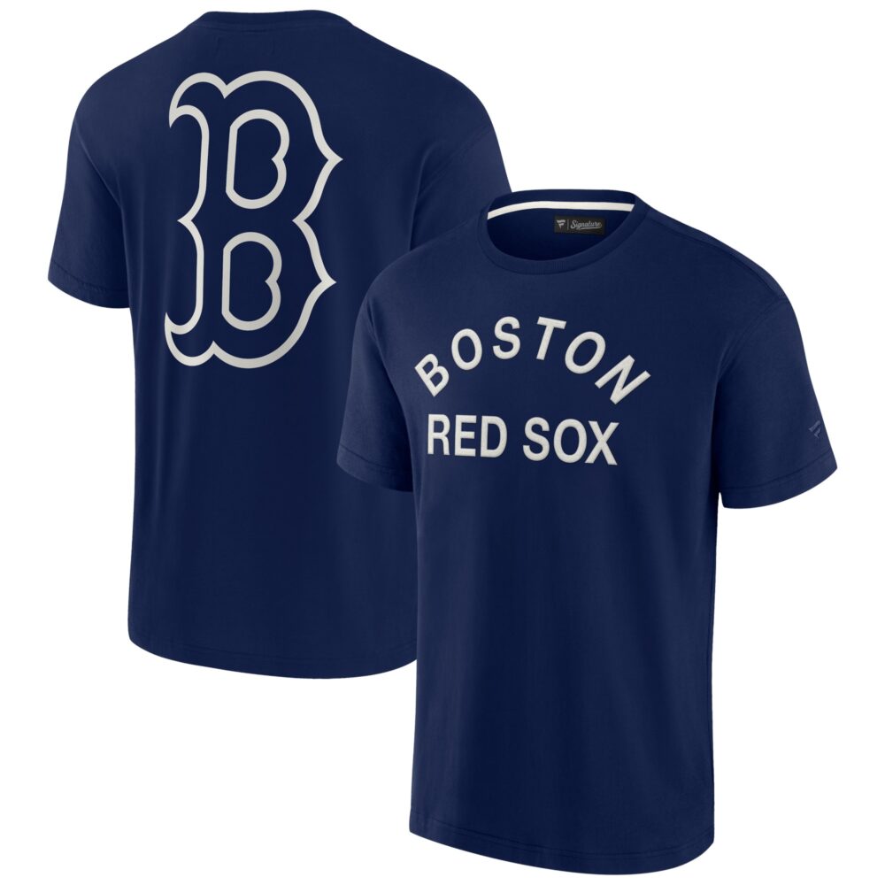 Unisex Boston Red Sox  Signature Navy Elements Super Soft Short Sleeve T-Shirt