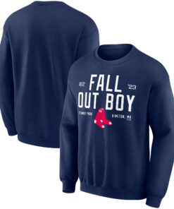 Unisex Fall Out Boy Navy Fenway Park Tour Crewneck Pullover Sweatshirt