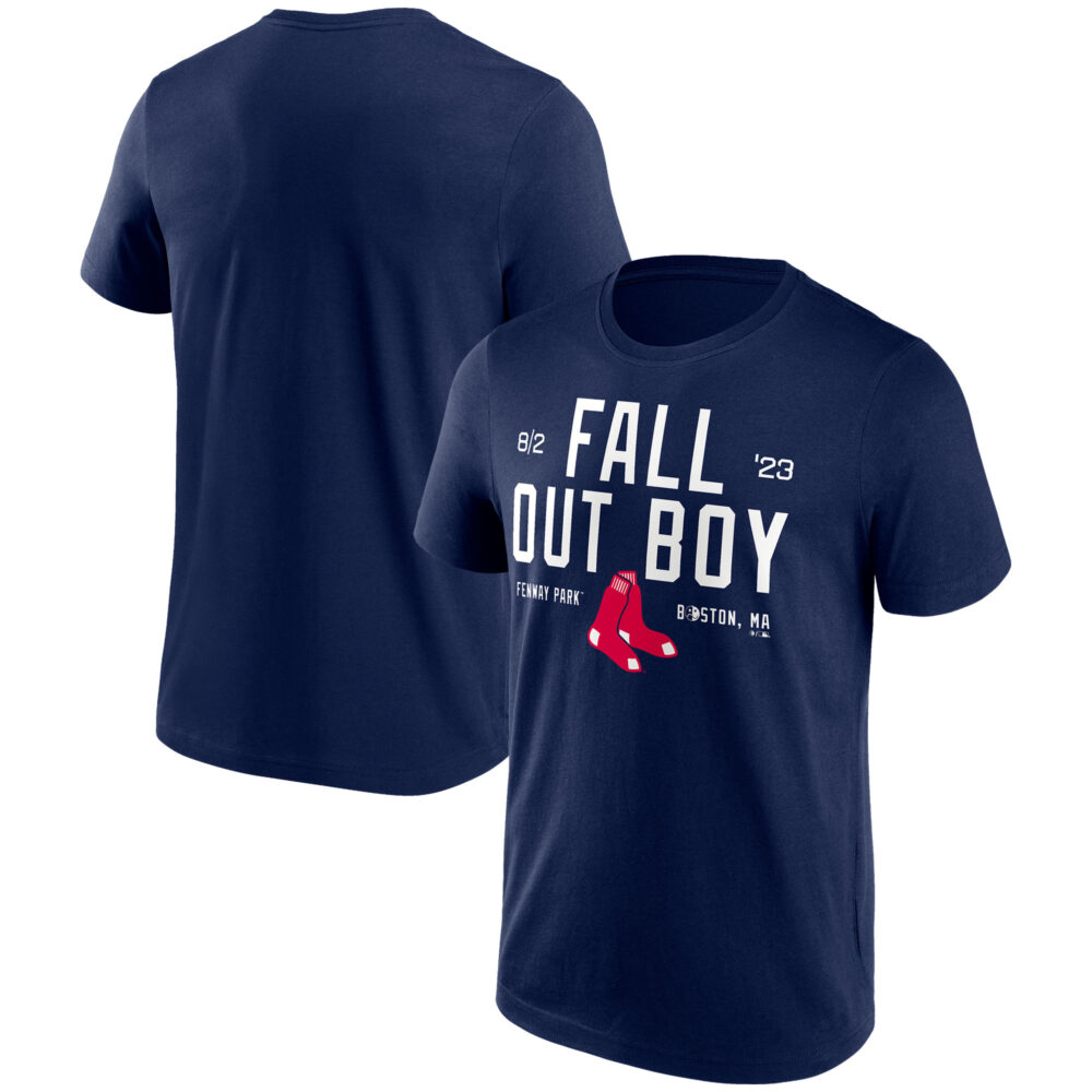 Unisex Fall Out Boy Navy Fenway Park Tour T-Shirt