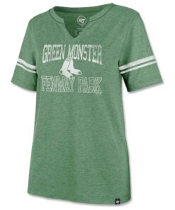 Women's Boston Red Sox '47 Green Green Monster Homefield Match Stripe T-Shirt