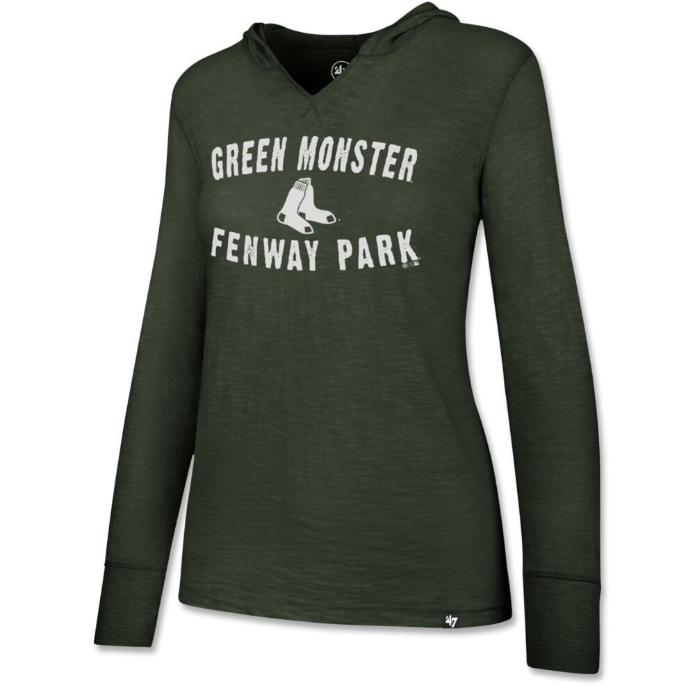 Women's Boston Red Sox  '47 Green Primetime Lightweight Pullover Hoodie
