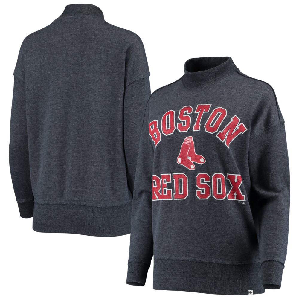 Women's Boston Red Sox '47 Heathered Navy Sasha Ivy Pullover Sweatshirt