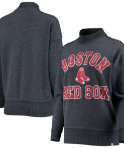 Women's Boston Red Sox '47 Heathered Navy Sasha Ivy Pullover Sweatshirt