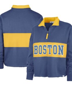 Women's Boston Red Sox '47 Navy City Connect Bae Remi Quarter-Zip Jacket