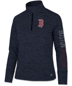 Women's Boston Red Sox  '47 Navy Impact Quarter-Zip Pullover Top