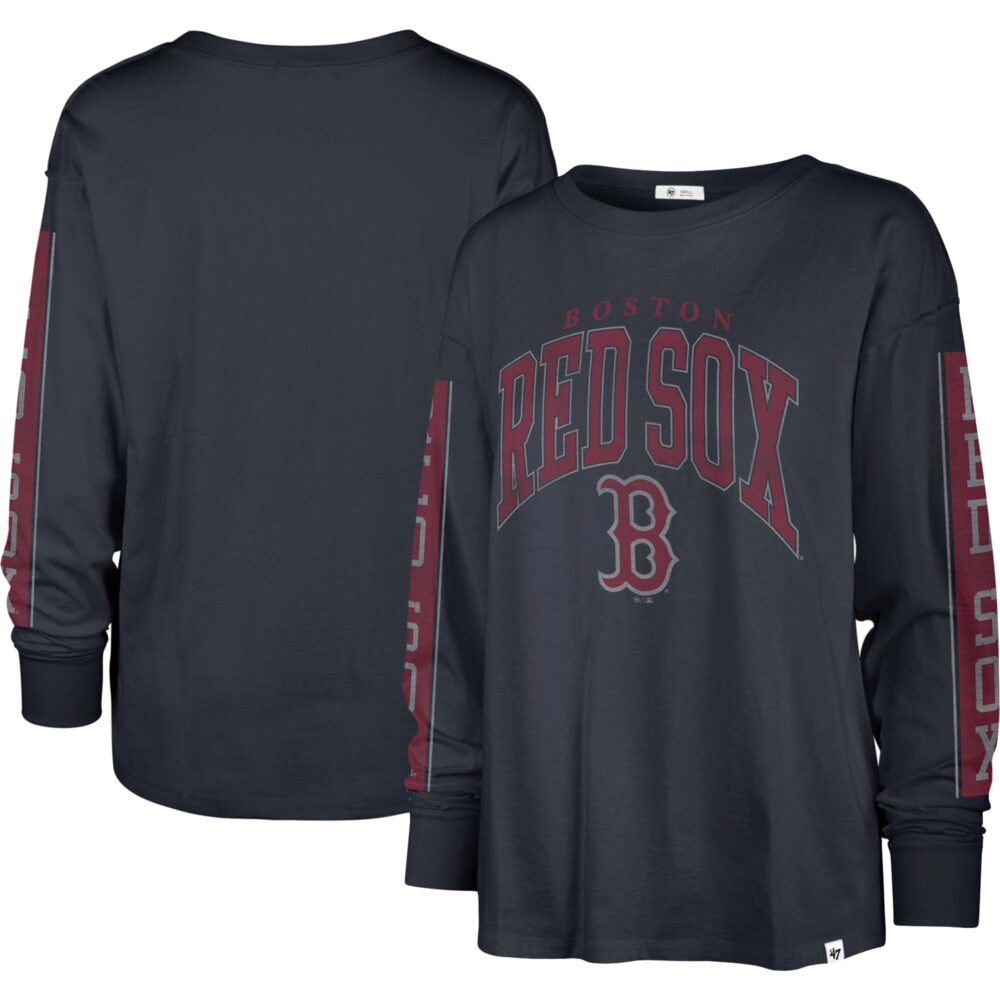 Women's Boston Red Sox '47 Navy Statement Long Sleeve T-Shirt