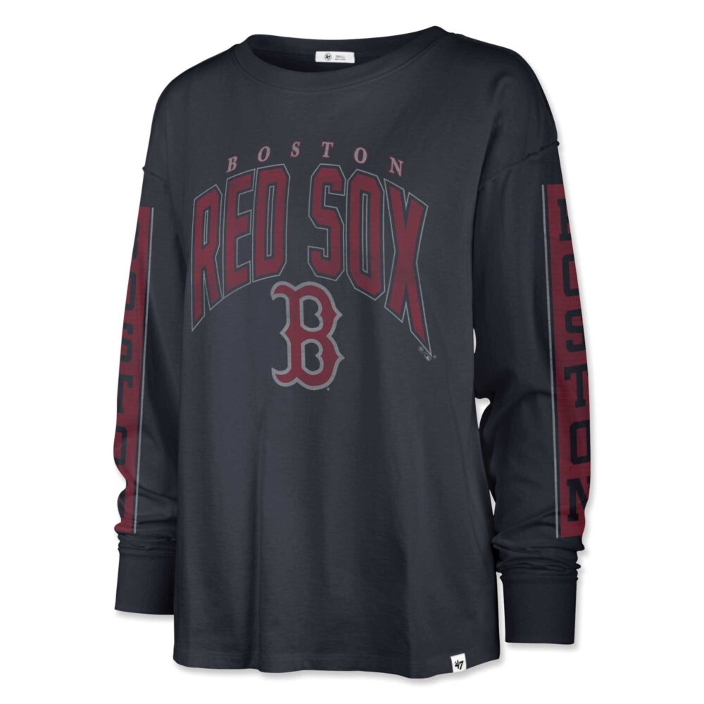 Women's Boston Red Sox  '47 Navy Statement SOA Long Sleeve T-Shirt