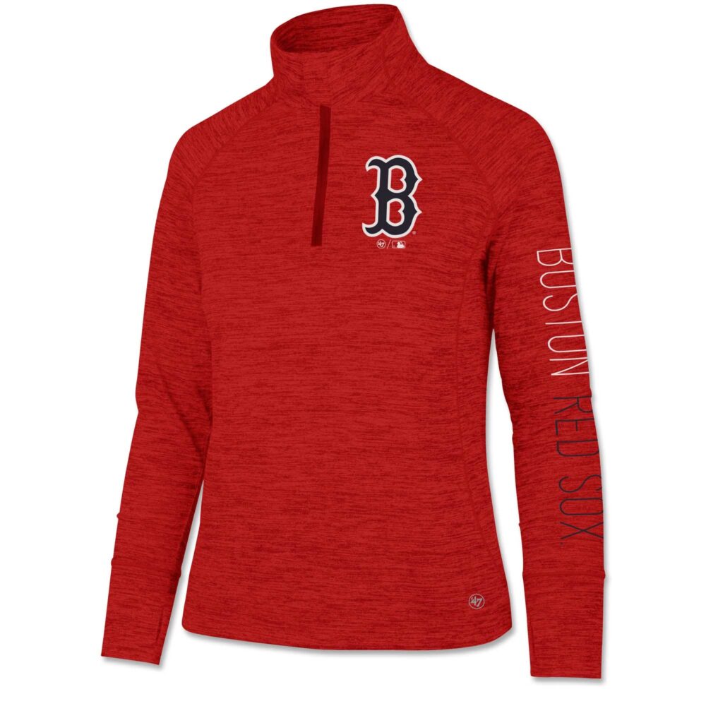 Women's Boston Red Sox  '47 Red Impact Quarter-Zip Pullover Top