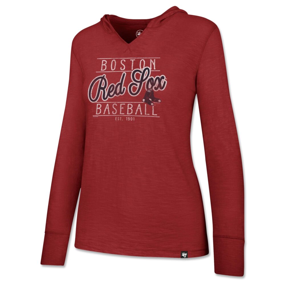 Women's Boston Red Sox  '47 Red Primetime Lightweight Pullover Hoodie