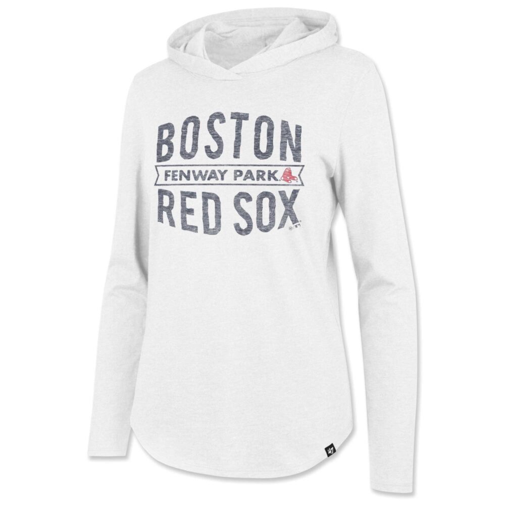 Women's Boston Red Sox  '47 White Frankie Lightweight Pullover Hoodie