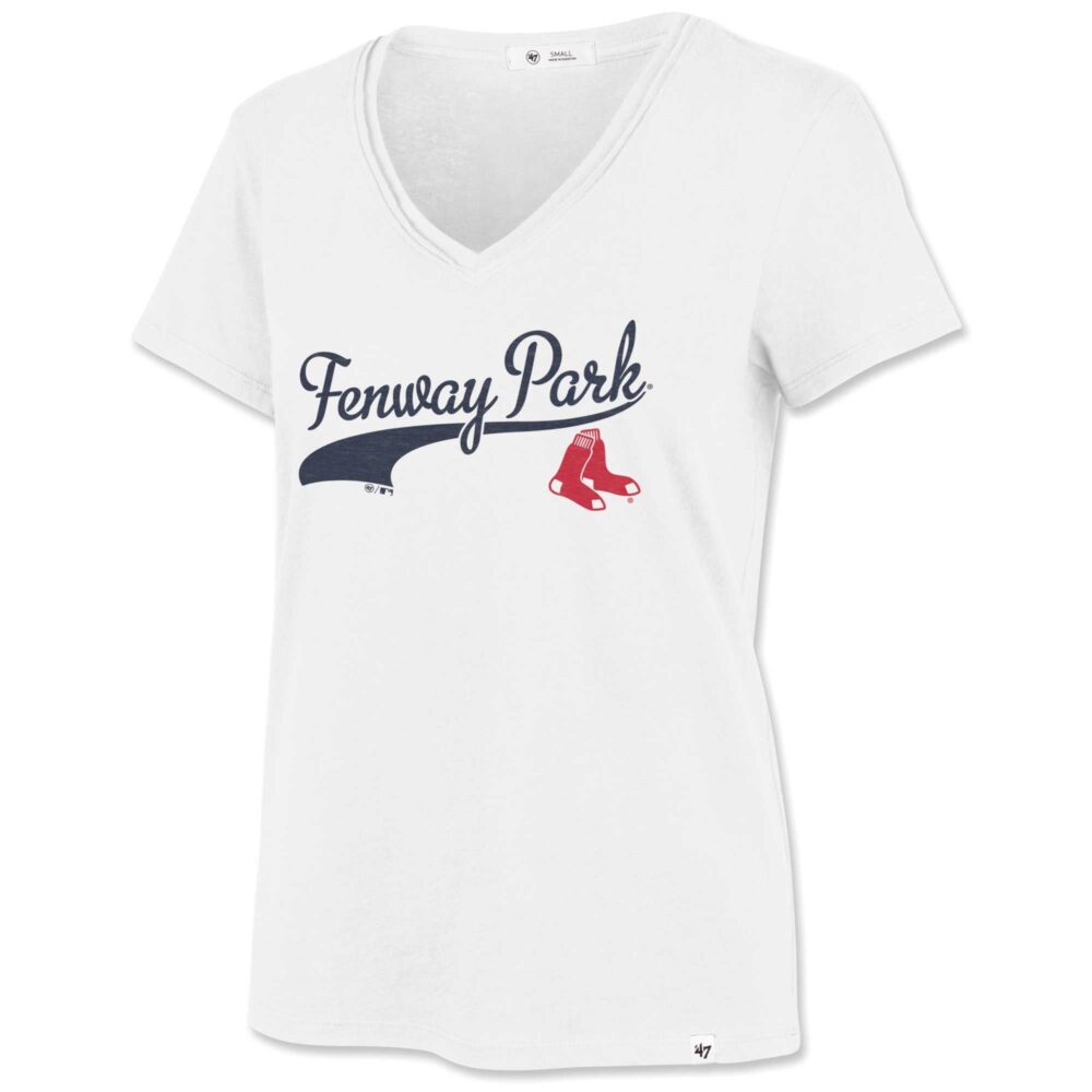 Women's Boston Red Sox  '47 White Frankie V-Neck T-Shirt