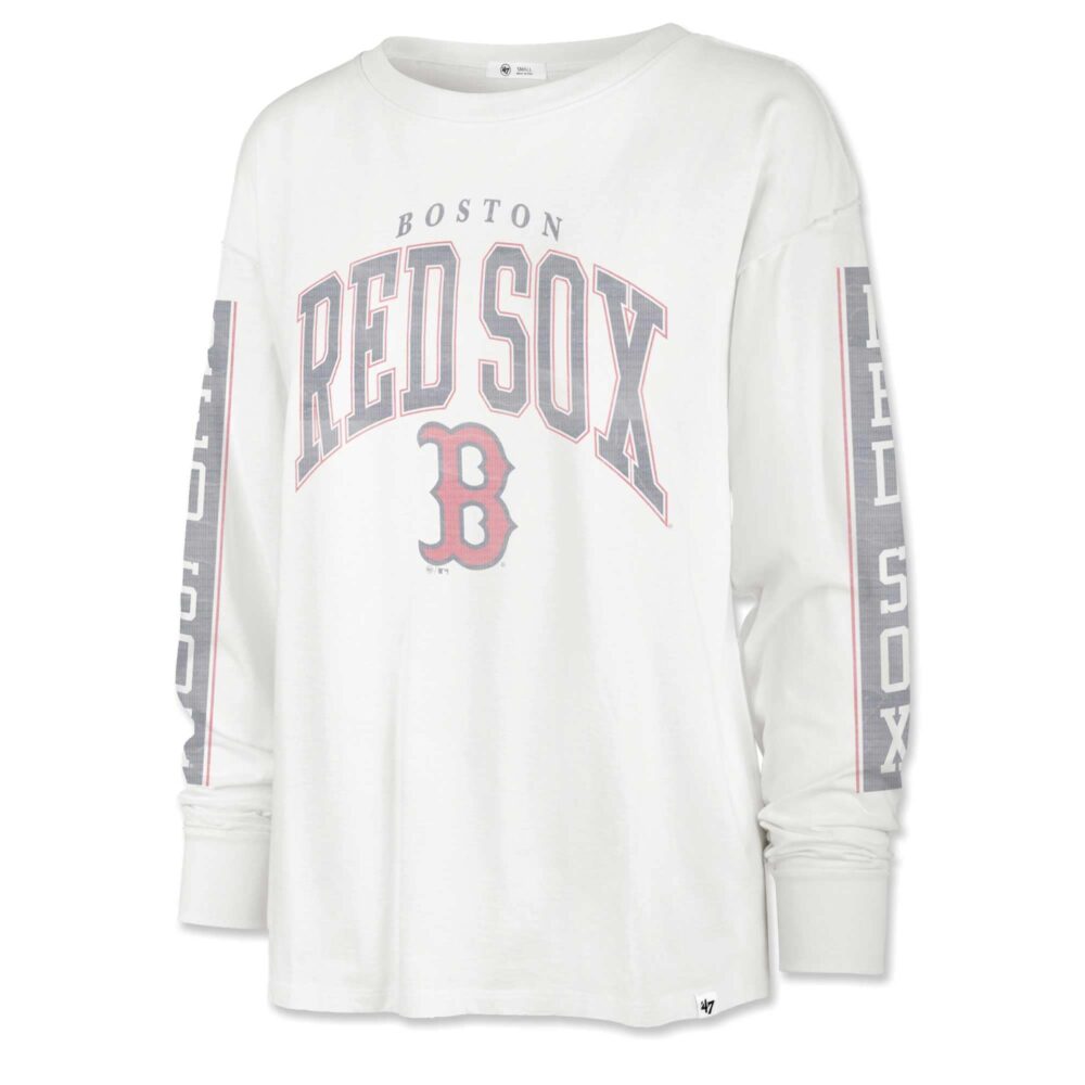 Women's Boston Red Sox  '47 White Statement SOA Long Sleeve T-Shirt