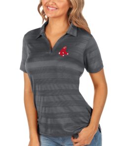 Women's Boston Red Sox Antigua Charcoal Compass Polo