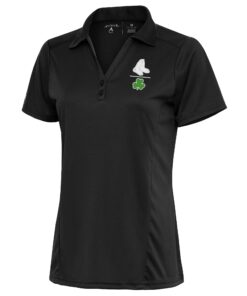 Women's Boston Red Sox  Antigua Charcoal Shamrock Tribute Polo