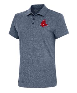 Women's Boston Red Sox  Antigua Heather Navy Motivated Polo