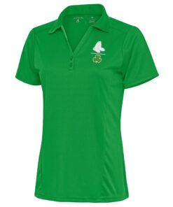 Women's Boston Red Sox  Antigua Kelly Green Shamrock Tribute Polo