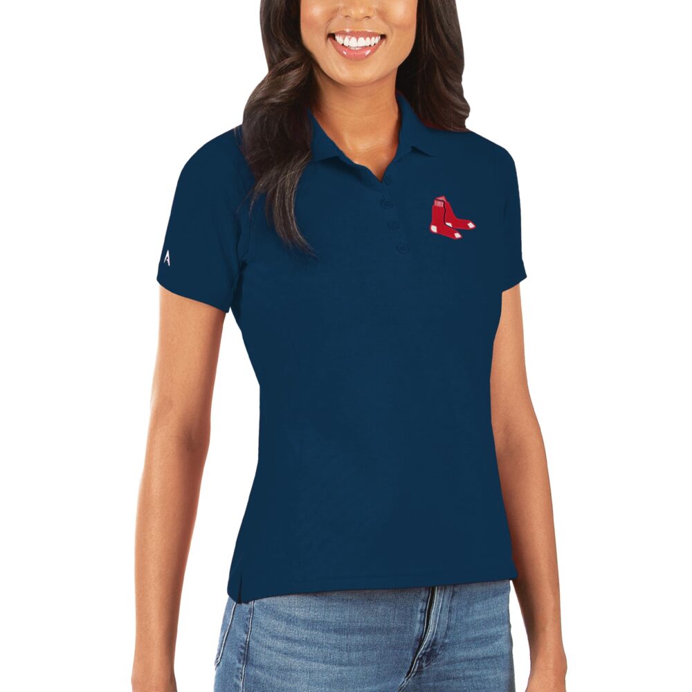 Women's Boston Red Sox Antigua Navy Legacy Pique Polo