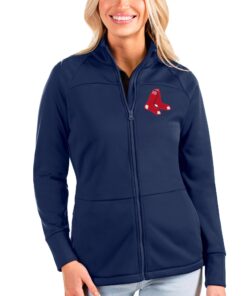 Women's Boston Red Sox Antigua Navy Links Full-Zip Golf Jacket