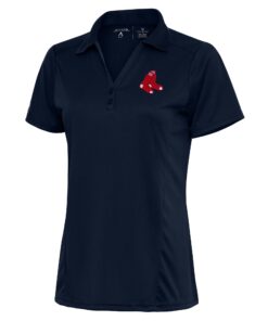 Women's Boston Red Sox Antigua Navy Team Logo Tribute Polo