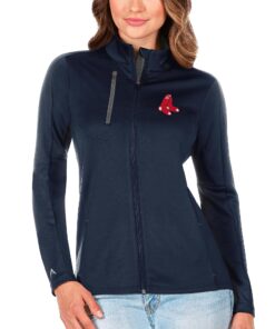 Women's Boston Red Sox Antigua Navy/Charcoal Generation Full-Zip Jacket