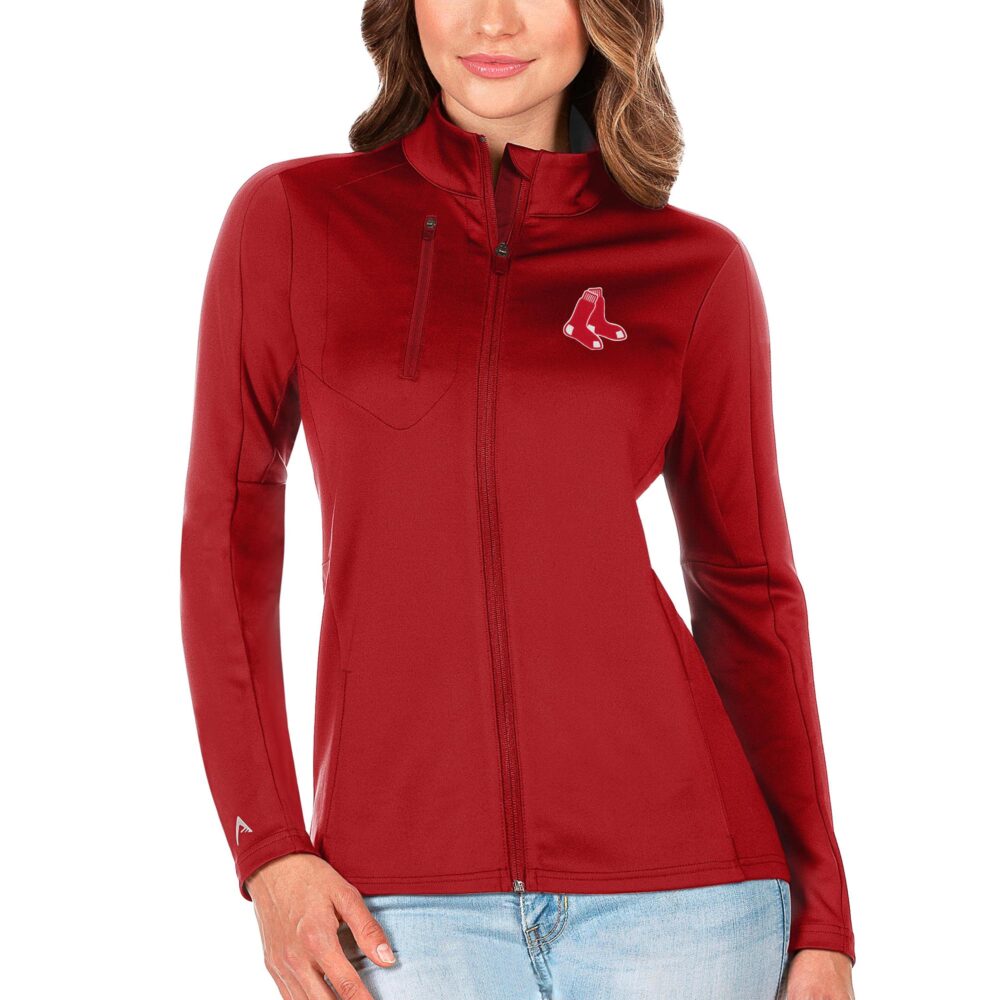Women's Boston Red Sox Antigua Red Generation Full-Zip Jacket