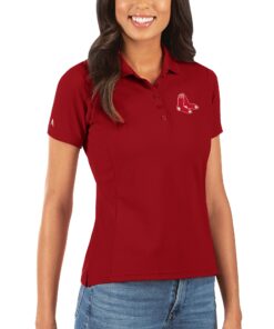 Women's Boston Red Sox Antigua Red Legacy Pique Polo