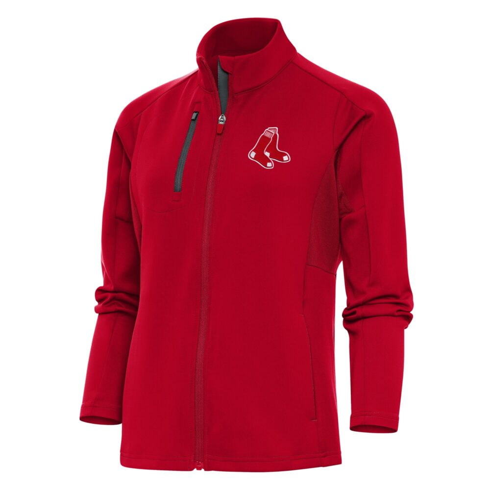 Women's Boston Red Sox Antigua Red Logo Generation Full-Zip Jacket