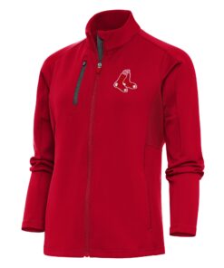 Women's Boston Red Sox Antigua Red Logo Generation Full-Zip Jacket