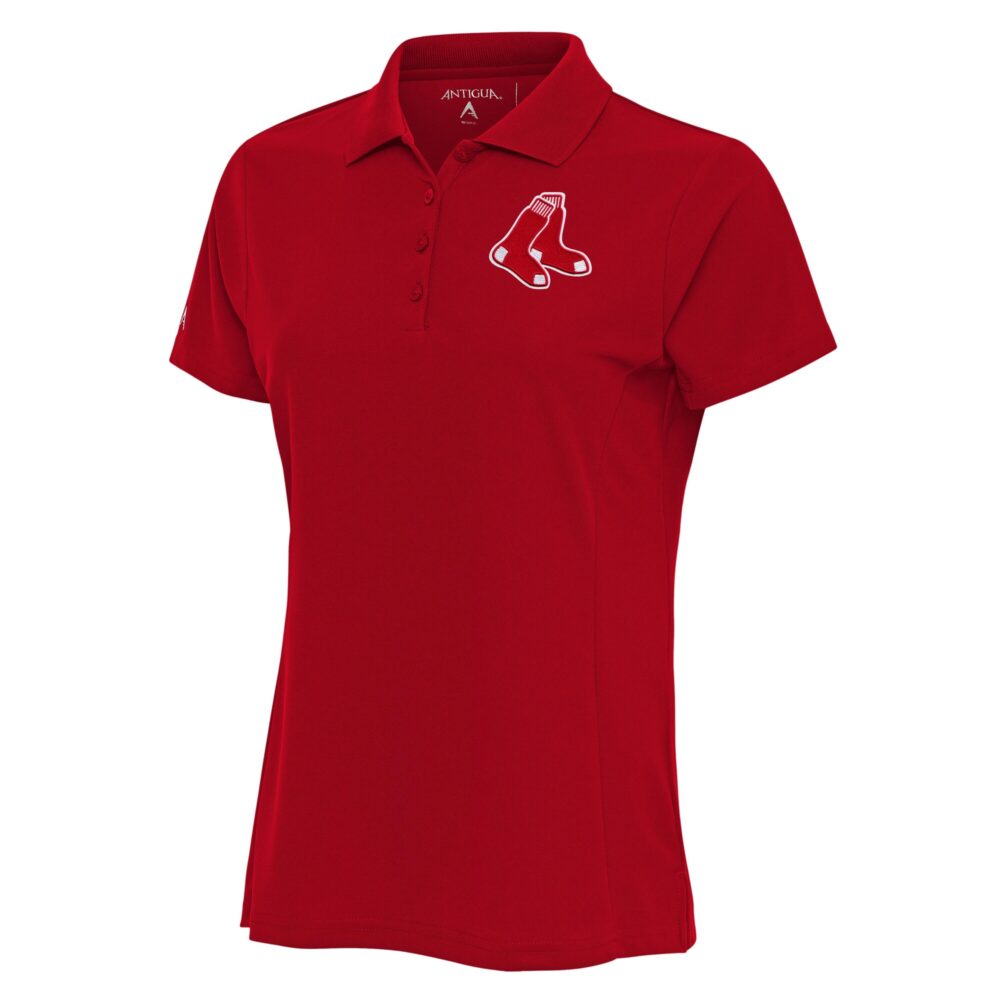 Women's Boston Red Sox Antigua Red Logo Legacy Pique Polo