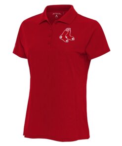 Women's Boston Red Sox Antigua Red Logo Legacy Pique Polo