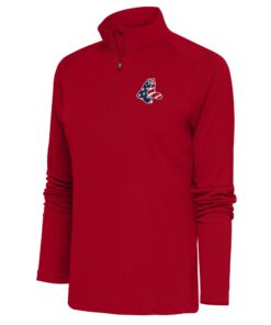Women's Boston Red Sox  Antigua Red Patriotic Tribute Half-Zip Pullover Top